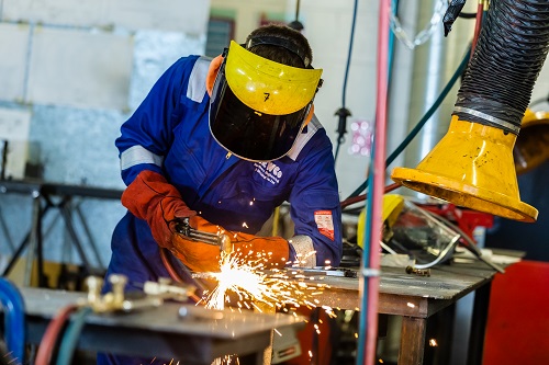 An engineering apprentice. An engineering apprentice.
