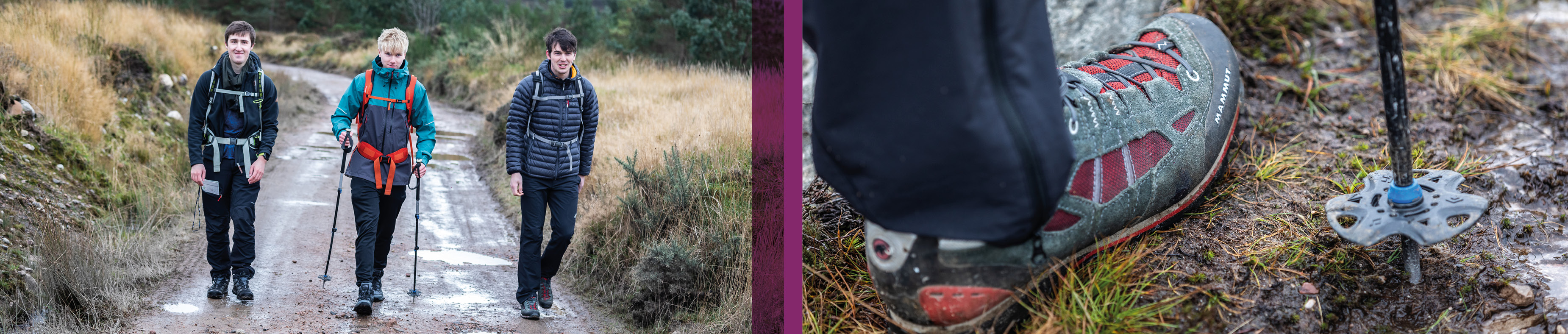 Outdoor activities including walking