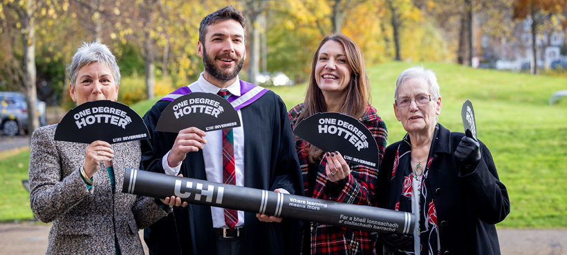 Guests of graduate at UHI Inverness graduation ceremony with their family Guests of graduate at UHI Inverness graduation ceremony with their family