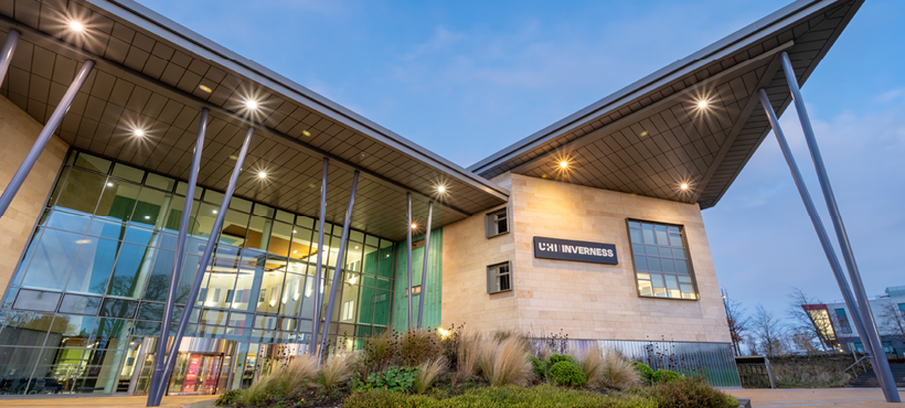 Exterior image on UHI Inverness campus building