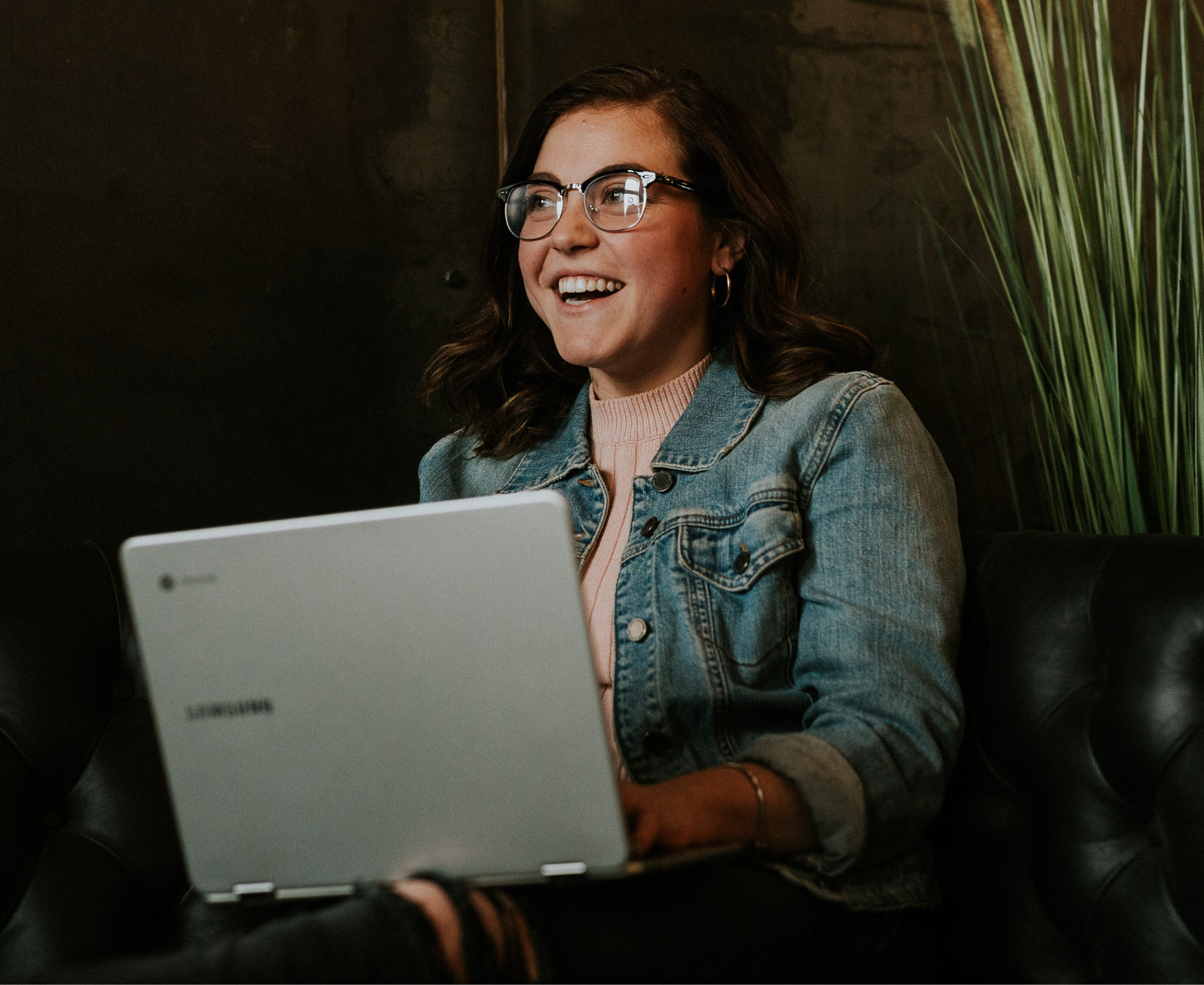 Person using a laptop