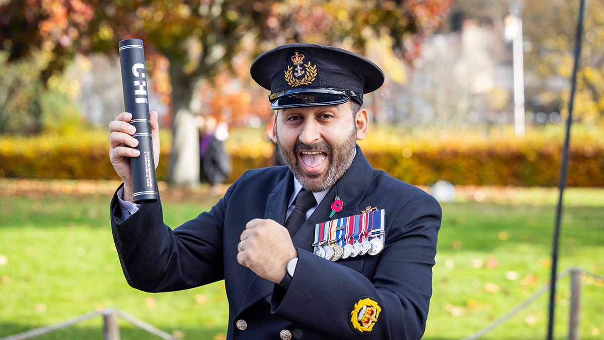 Graduation profile: Studies help Royal Navy serviceman chart new course to leadership 