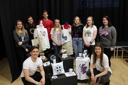 Students design merchandise for the University of the Highlands and Islands