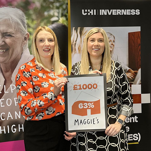 Record participation in student survey at UHI Inverness unlocks cancer centre donation