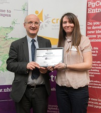 Roma Gibb and Professor Neil Simco, Vice Principal (Research and Impact) University of the Highlands and Islands