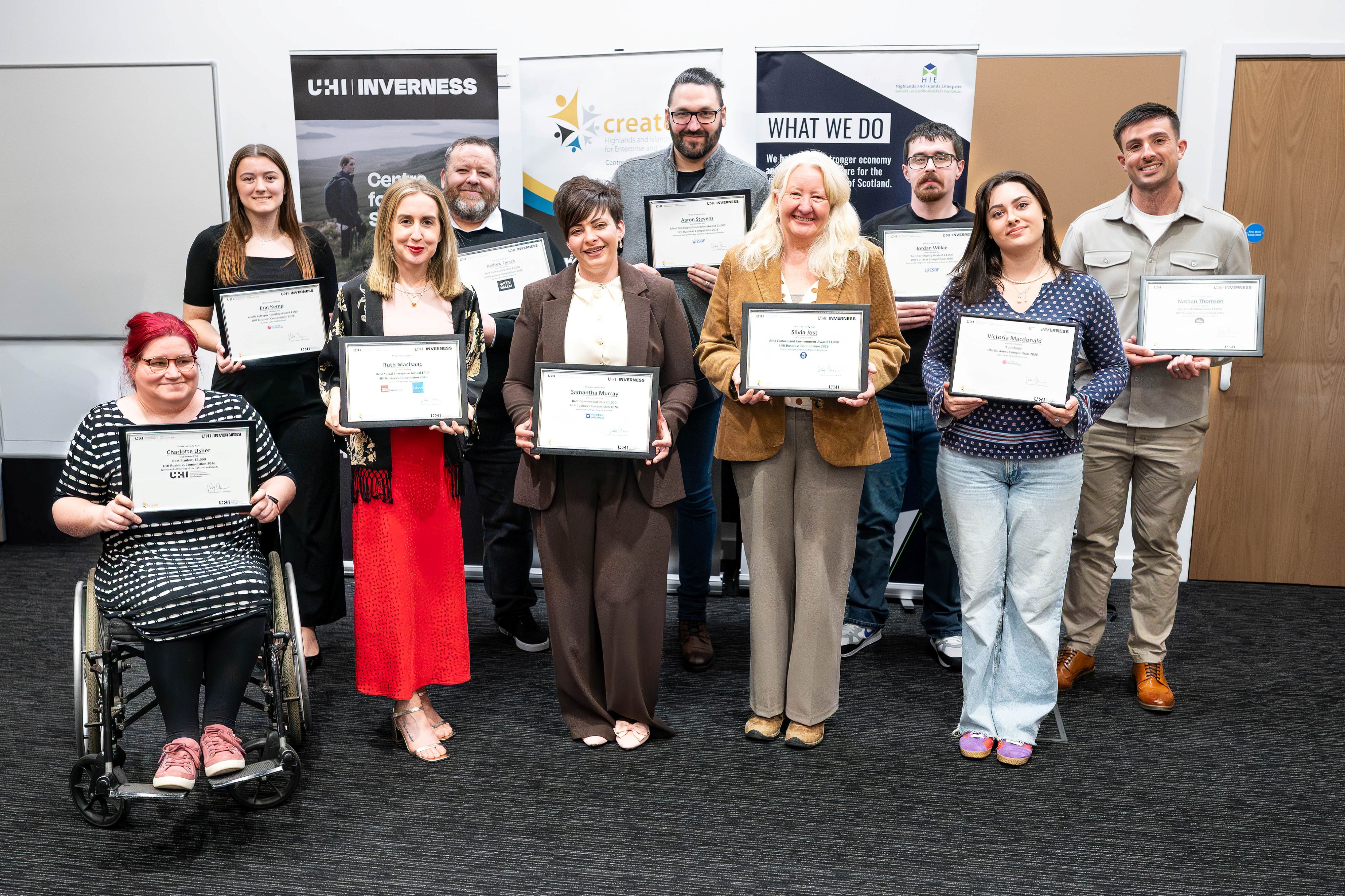 Photograph of the winners of the UHI Business Competition 2026 Photograph of the winners of the UHI Business Competition 2026