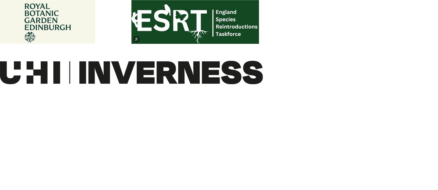 Logos UHI Inverness, RBGE, England Species Reintroduction Taskforce Logos UHI Inverness, RBGE, England Species Reintroduction Taskforce