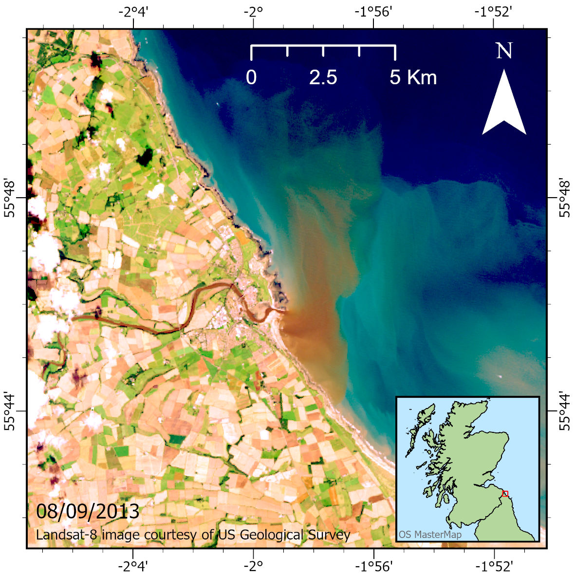 Shades of the Sea: Remote Sensing of River Plumes and Salmon Migration Cues