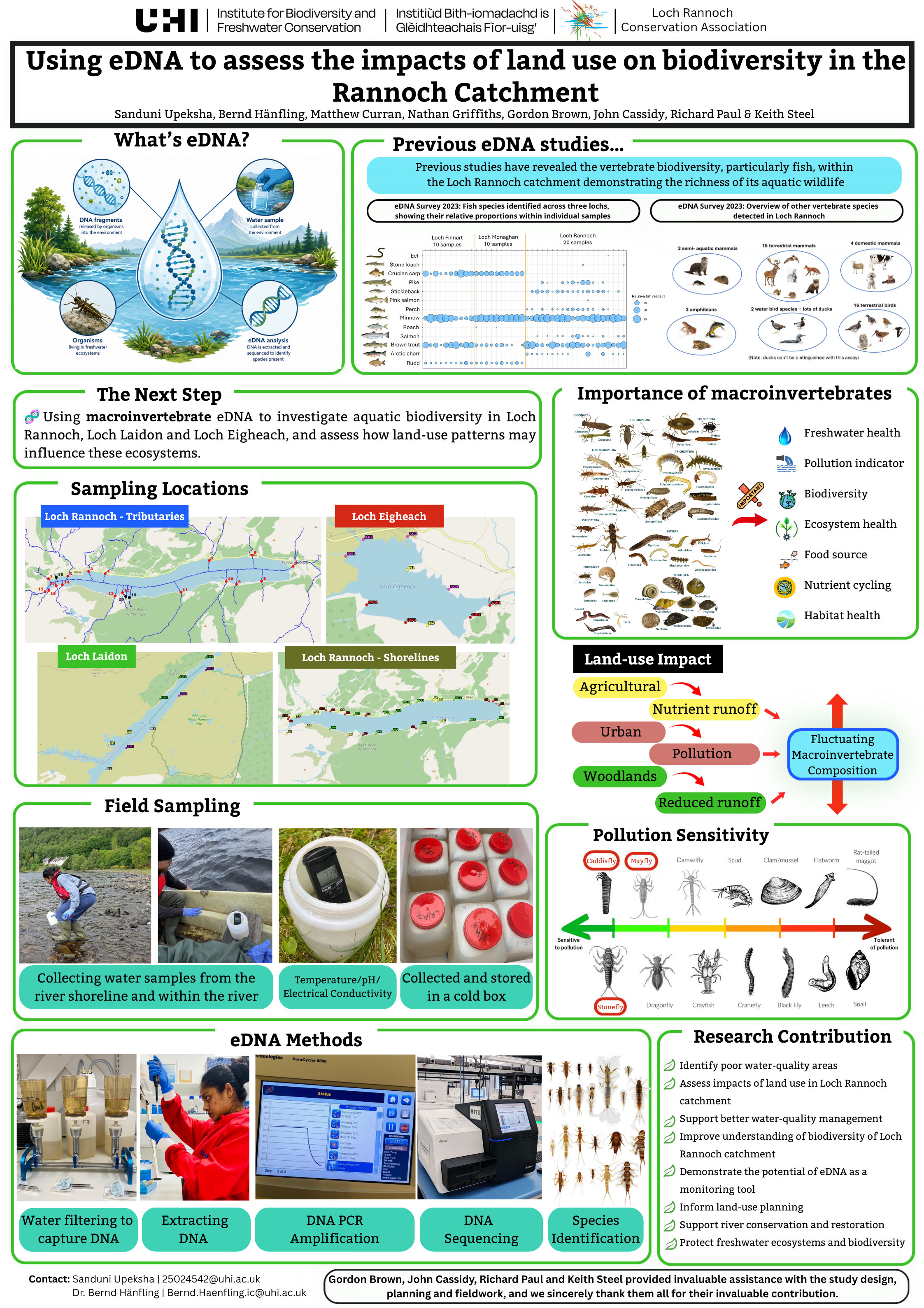 Poster Using eDNA to assess the impacts of land use on biodiversity in the Rannoch Catchment