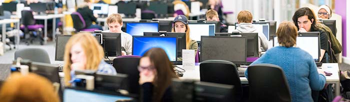  Students in computing lab