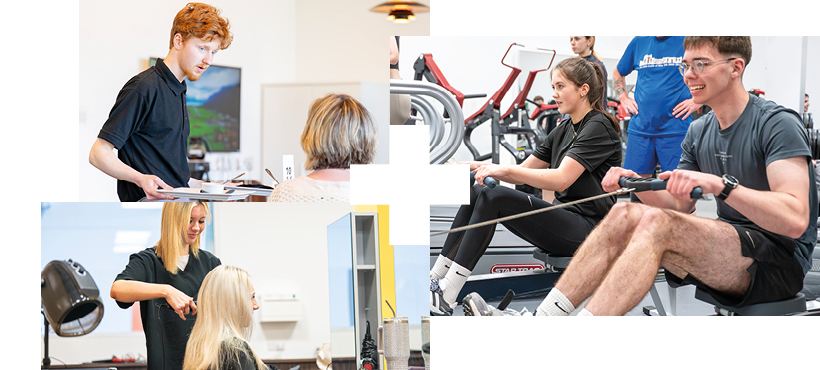 UHI Inverness hospitality, sport and hairdressing students