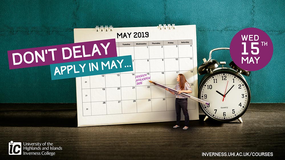 graphic with calendar and tiny student