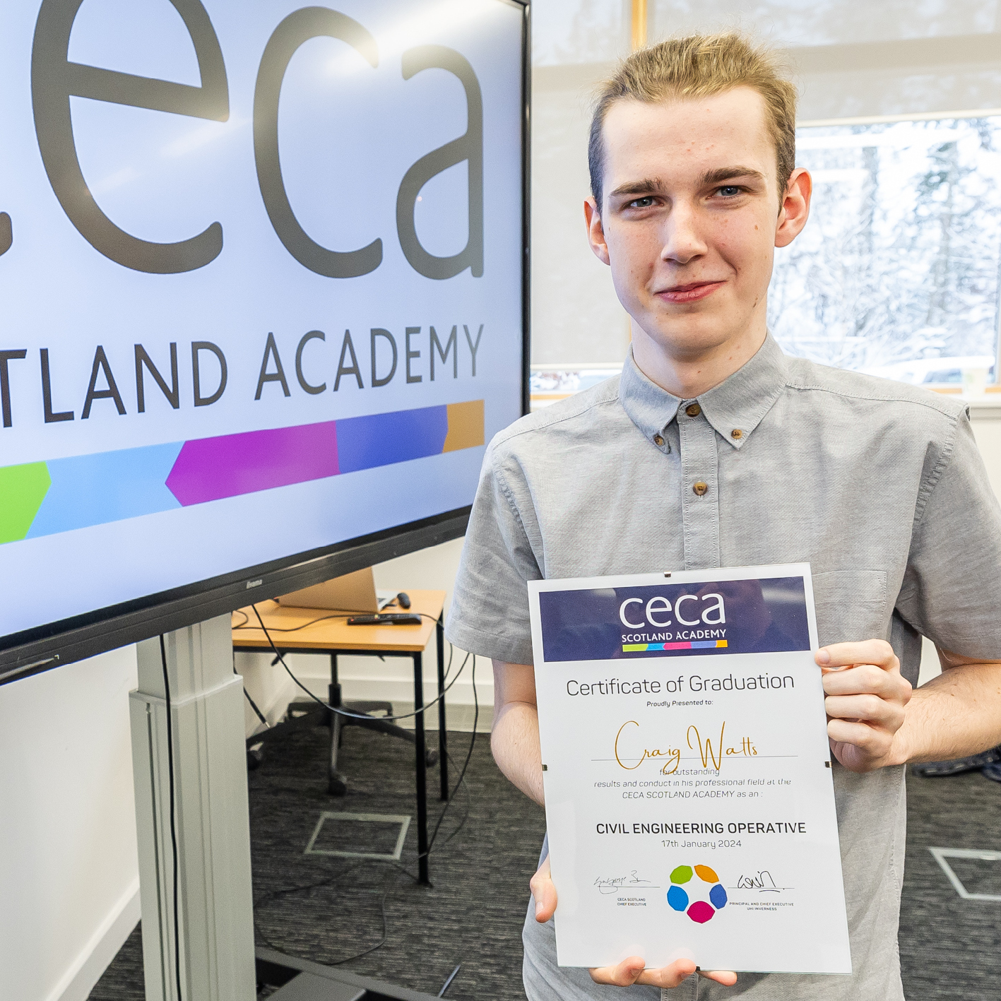 student facing camera