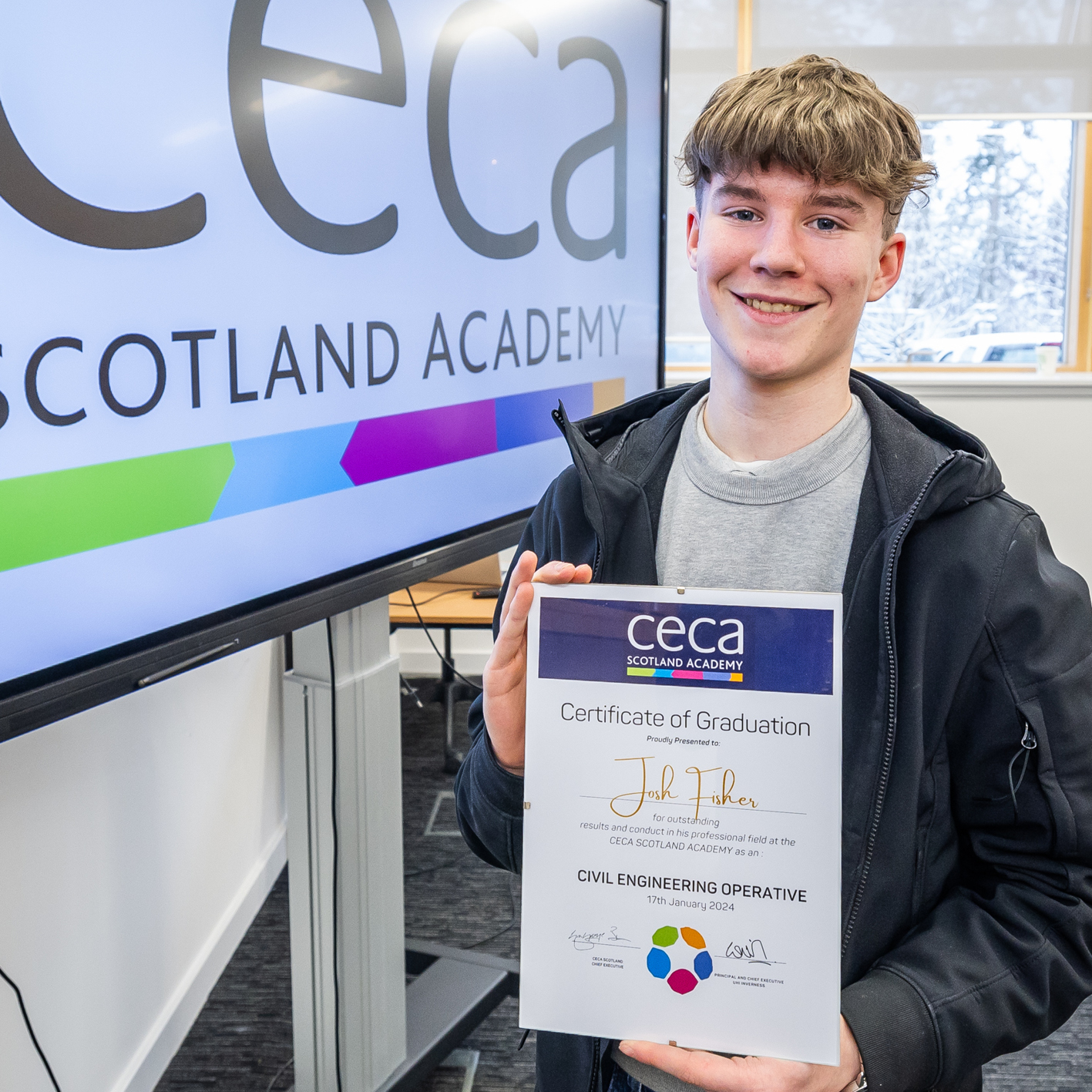 student facing camera