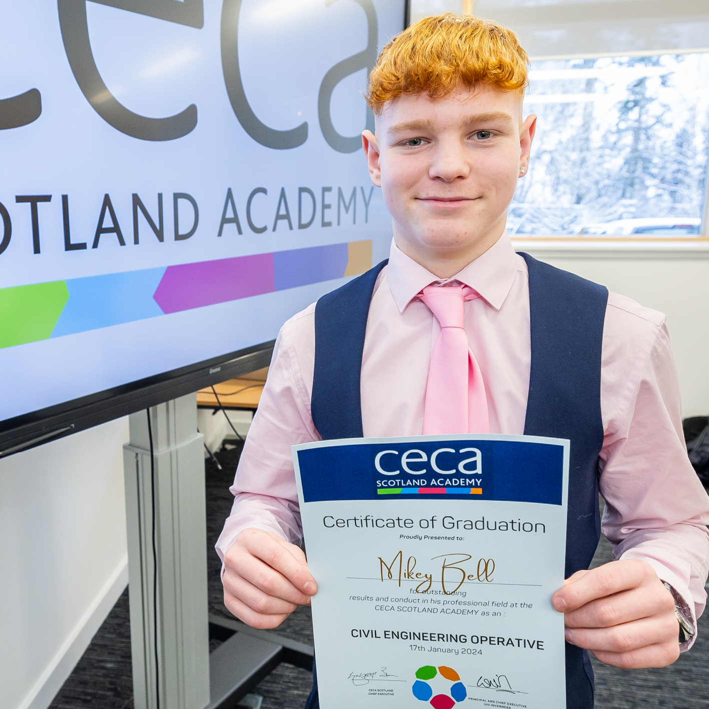 student facing camera