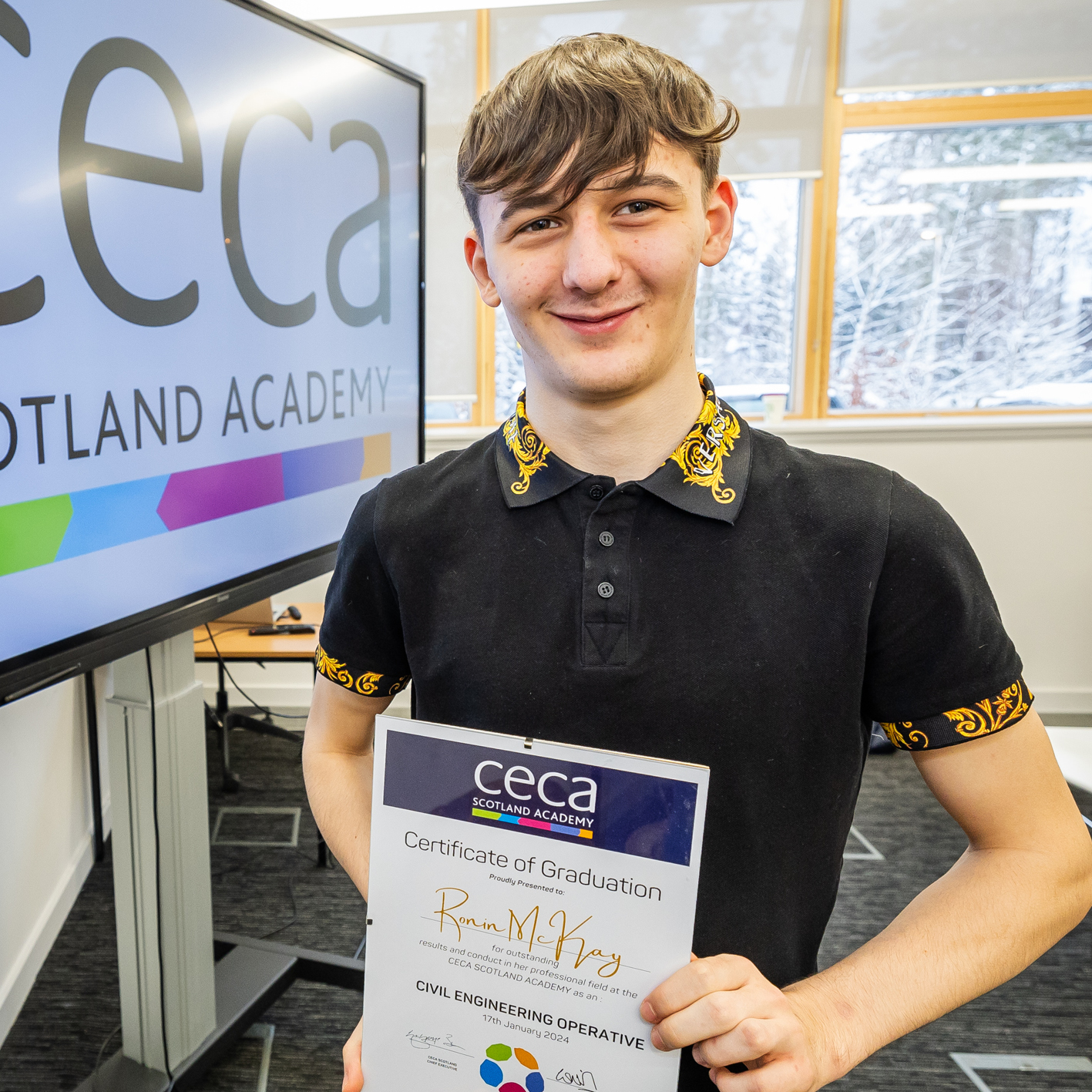 student facing camera